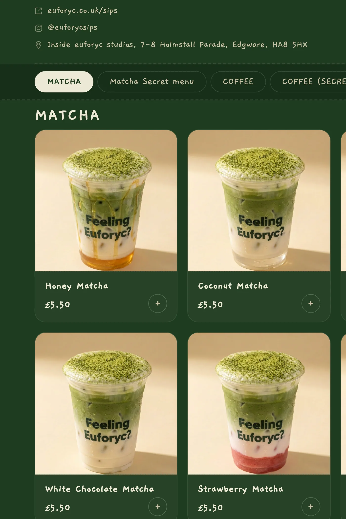 Another close-up of Euforyc Sips's site.