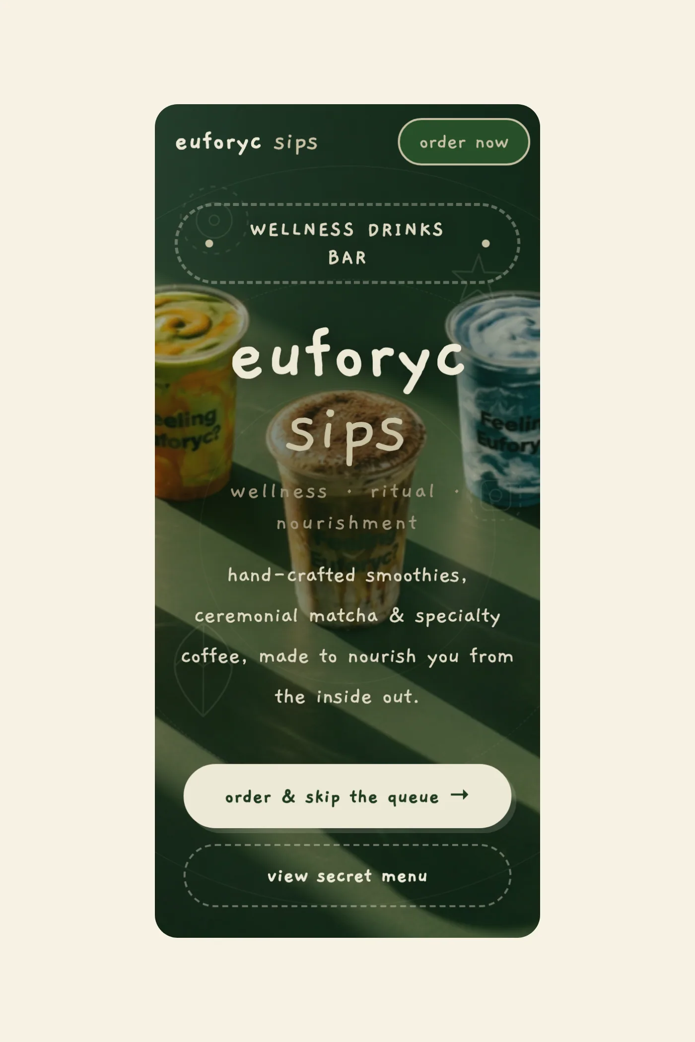 Euforyc Sips on a phone.