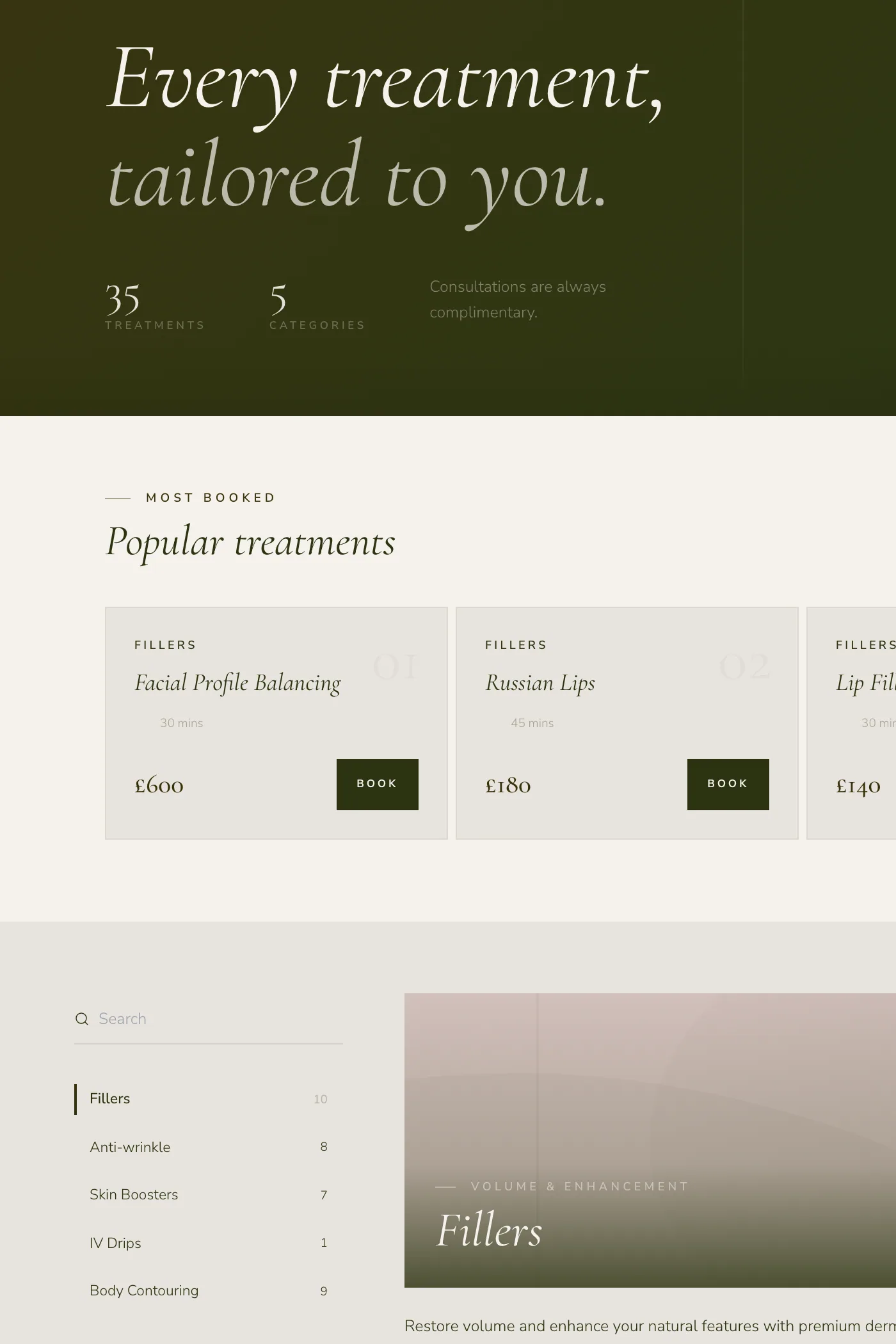 A close-up of Euforyc Skin Studio's site.