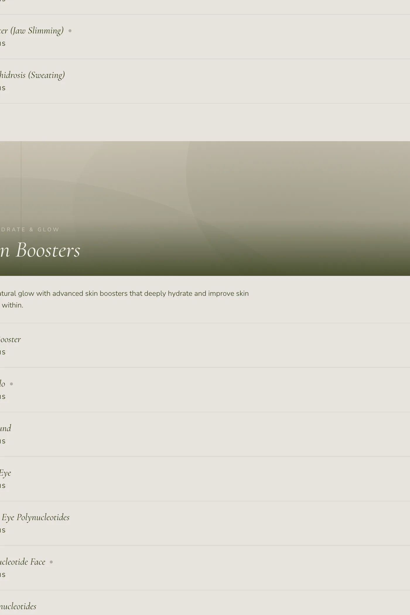 Another close-up of Euforyc Skin Studio's site.