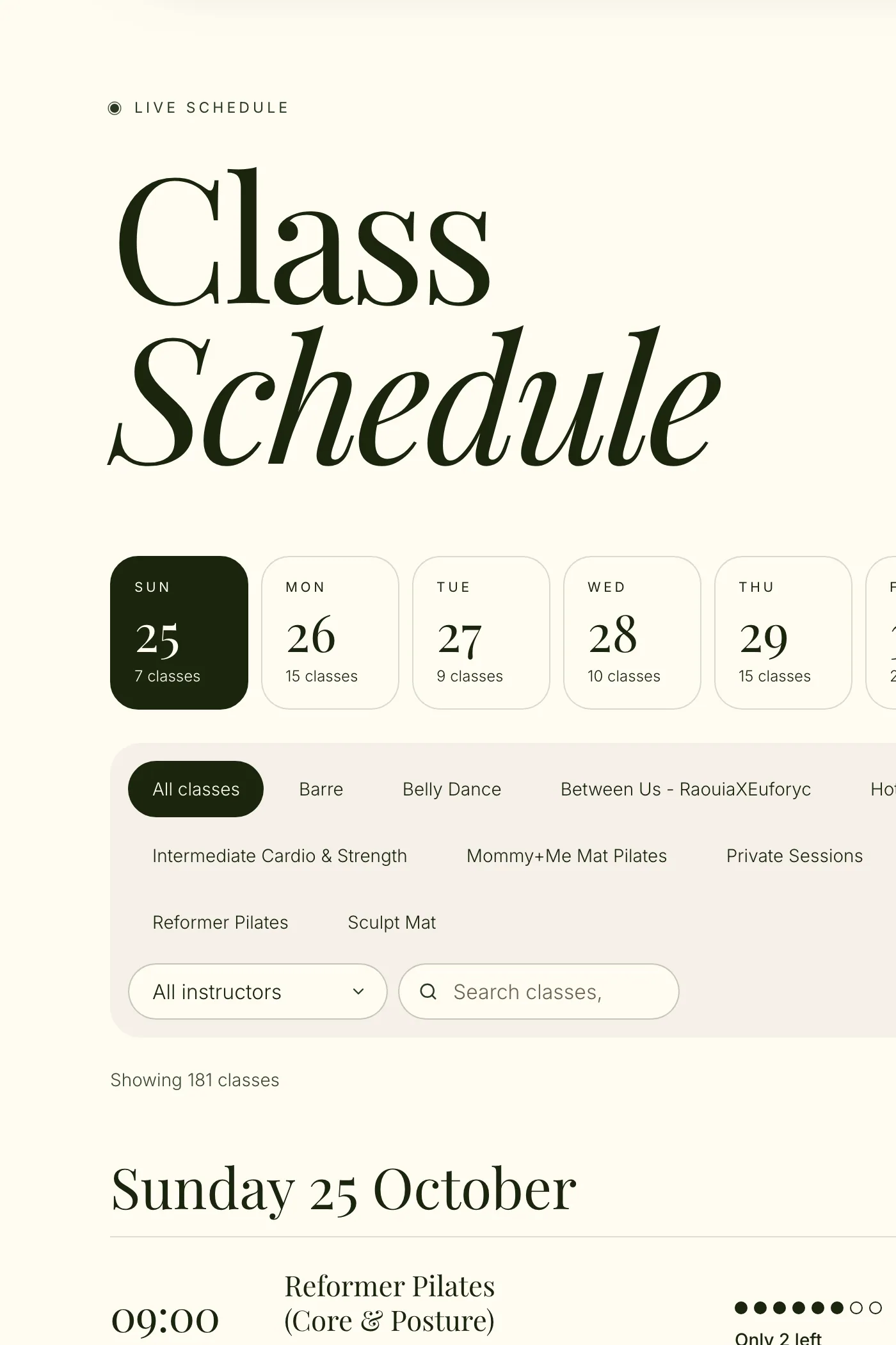 A close-up of Euforyc Studios's site.