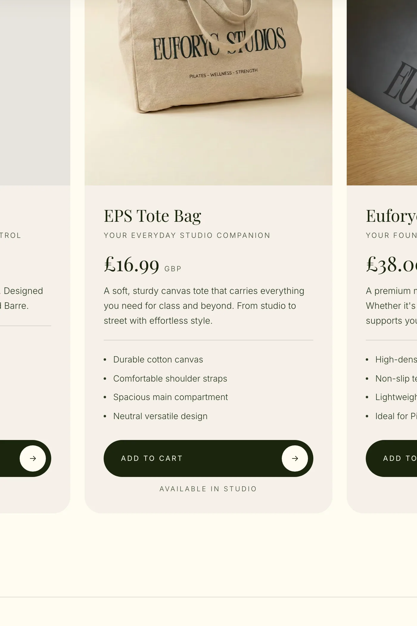 Another close-up of Euforyc Studios's site.