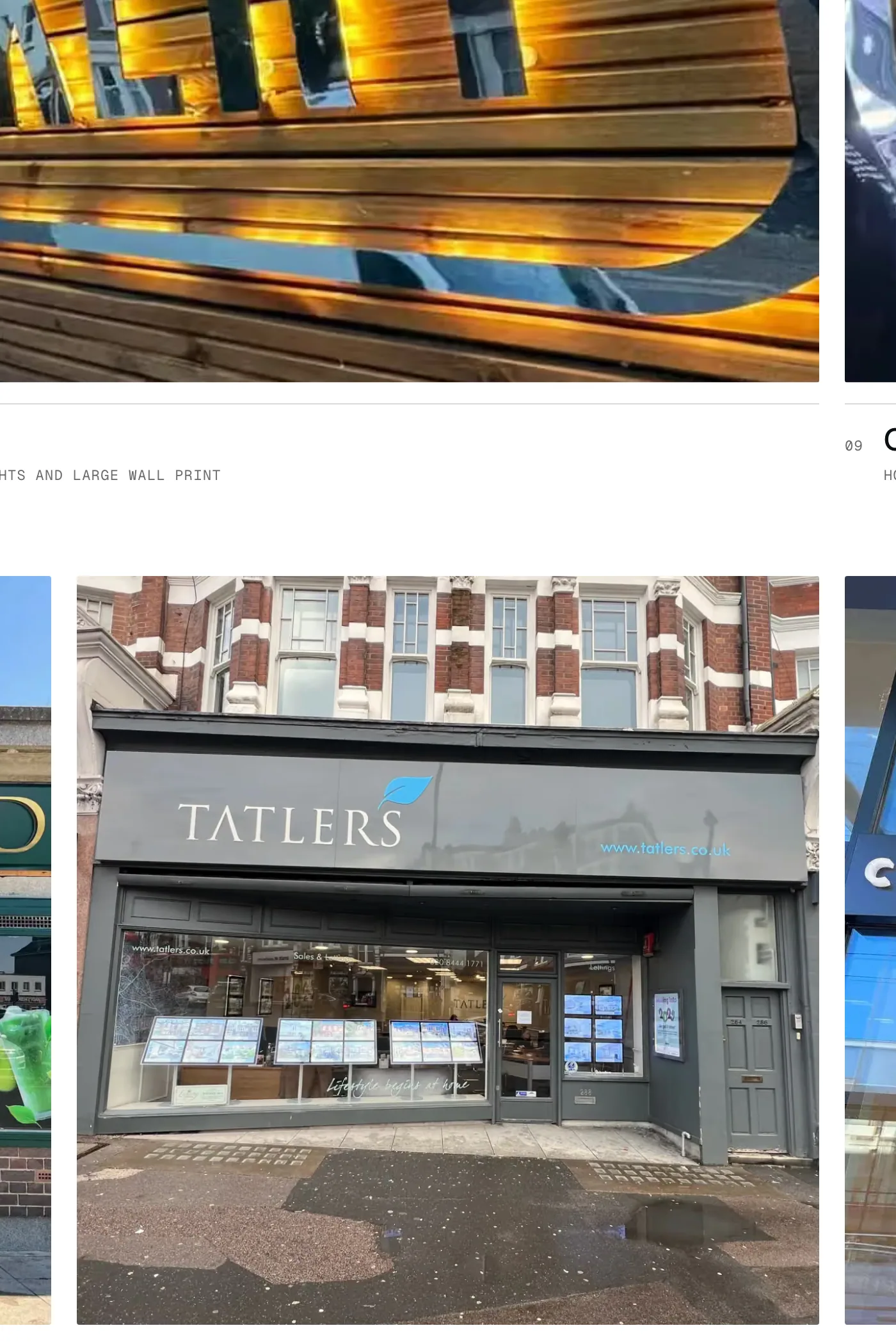 Another close-up of Sign Group's site.