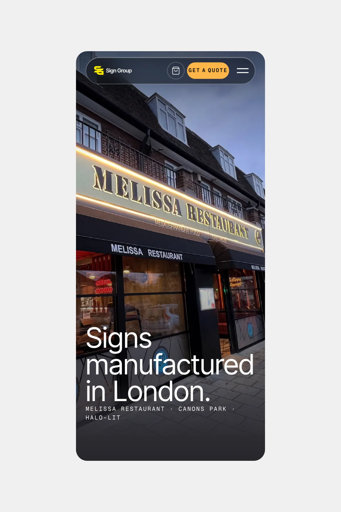 Sign Group on a phone.